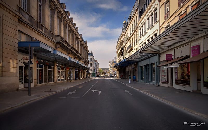 La ville est vide pendant le confinement.